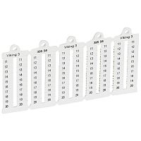 Листы с этикетками для клеммных блоков Viking 3 - вертикальный формат - шаг 5 мм - цифры от 10 до 20 | код 039556 |  Legrand